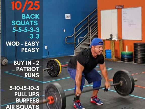 Mon. 10/26/20 Back Squats – 5-5-5-3-3-3-3 Wod – Easy Peasy For Time Buy In…