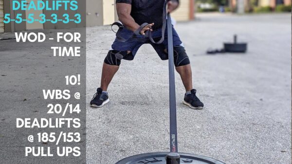 Thurs. 10/22/20 Deadlifts – 5-5-5-3-3-3-3 Wod – For Time 10! WBS @ 20/14 Deadlifts…