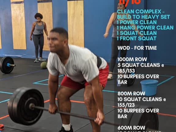 Wed. 11/18/20 Clean Complex – Build to Heavy Set 1 Power Clean 1 Hang…