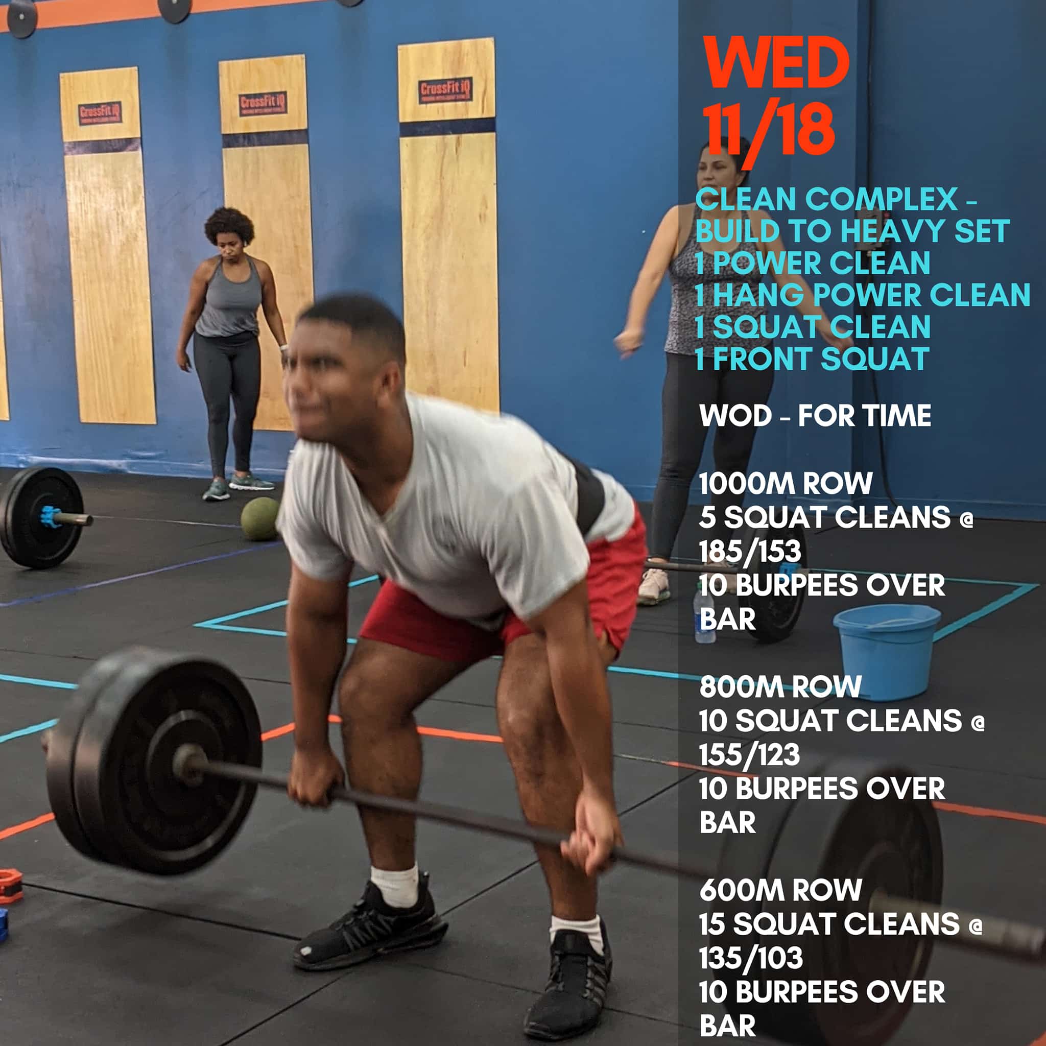 Wed. 11/18/20 Clean Complex - Build to Heavy Set 1 Power Clean 1 Hang… -  The Best CrossFit Gym in West Palm Beach, FL CrossFit iQ