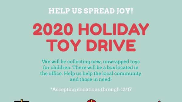 This holiday season help us spread kindness and joy by donating unwrapped children’s toys…