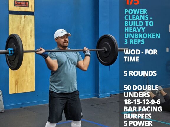 Tues. 01/05/21 Power Cleans – Build To Heavy Unbroken 3 Reps Wod – For…