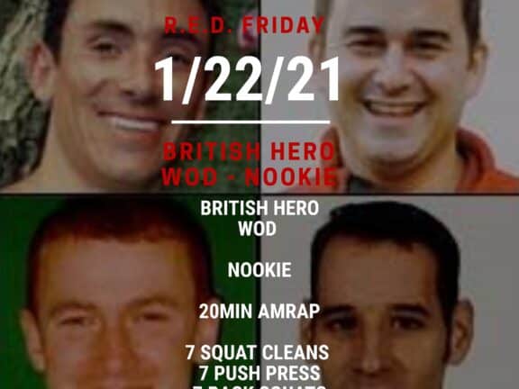 R.E.D. Fridays Wod 01/29/21